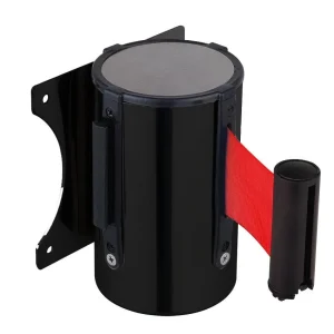 Wall mount stanchion black