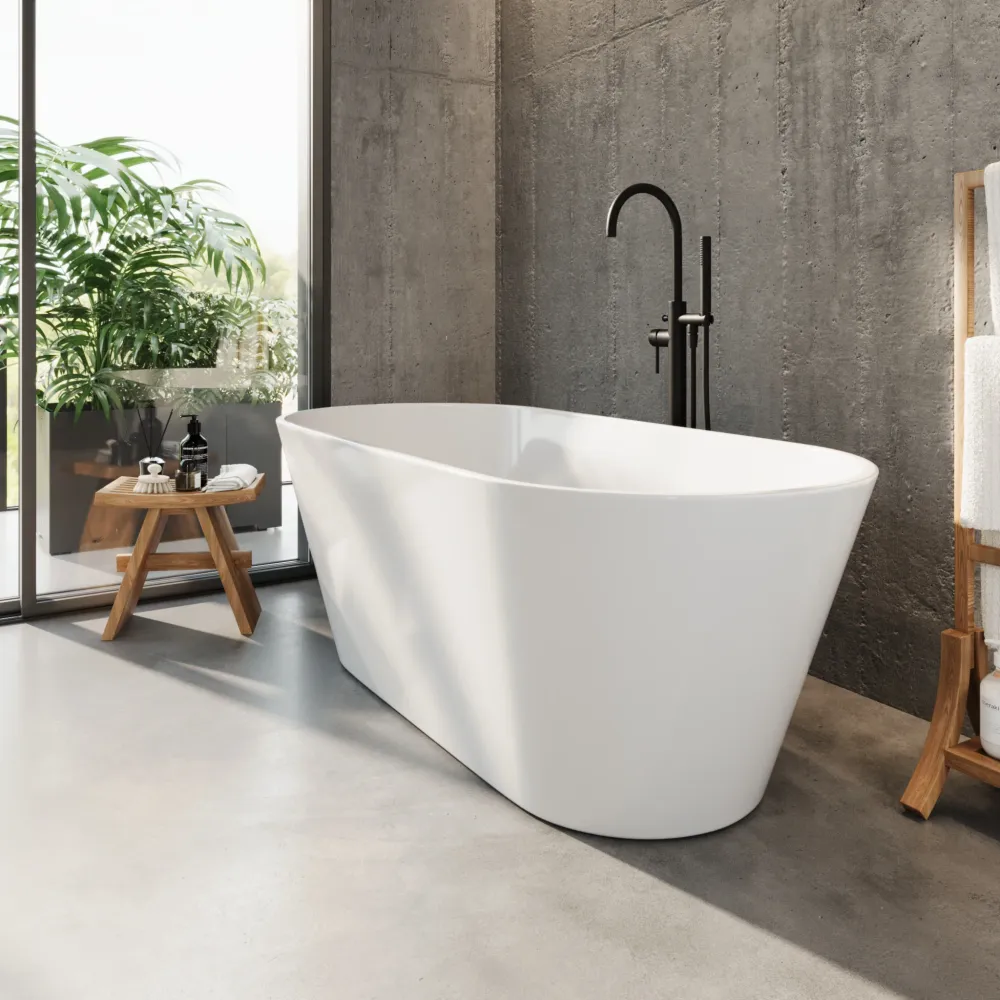 Edison fritstående badekar 160 cm BATH DELUXE - BASIC