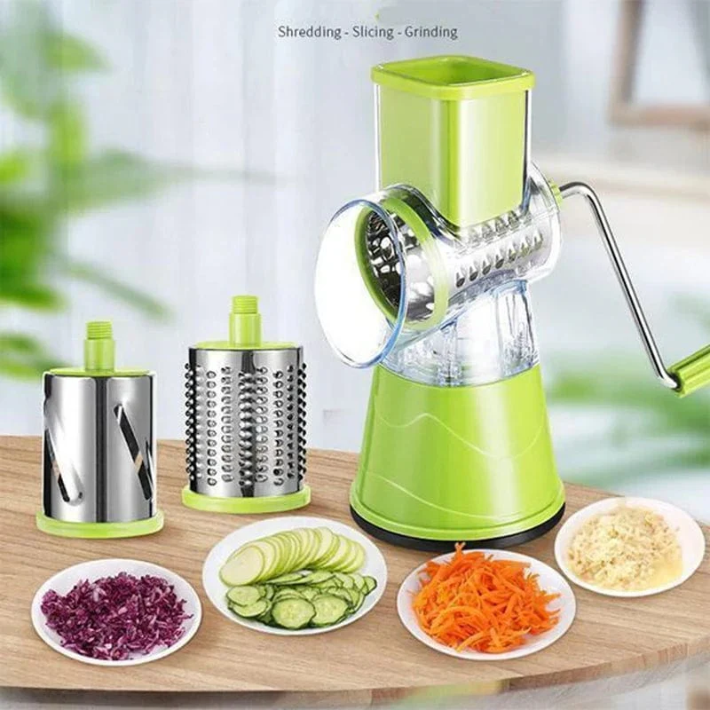 3-i-1 manuel grøntsagssnitter med spiralizer Blaa
