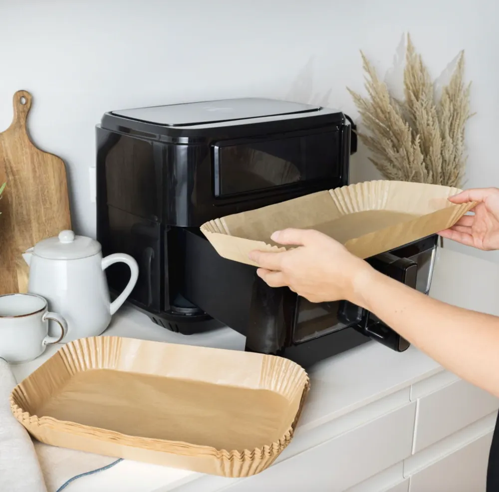 Airfryer papirforme, dual skuffe - 50 Stk.