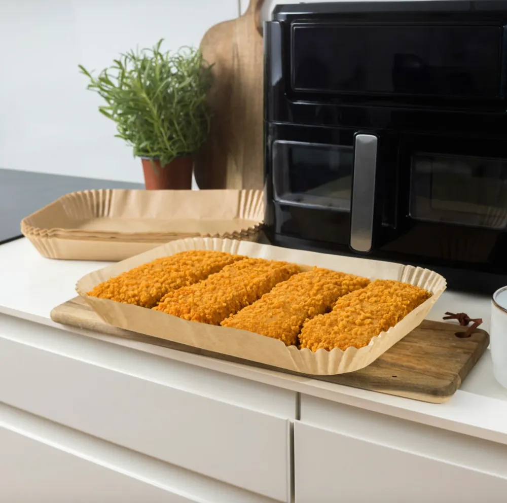 Airfryer papirforme, dual skuffe - 50 Stk.