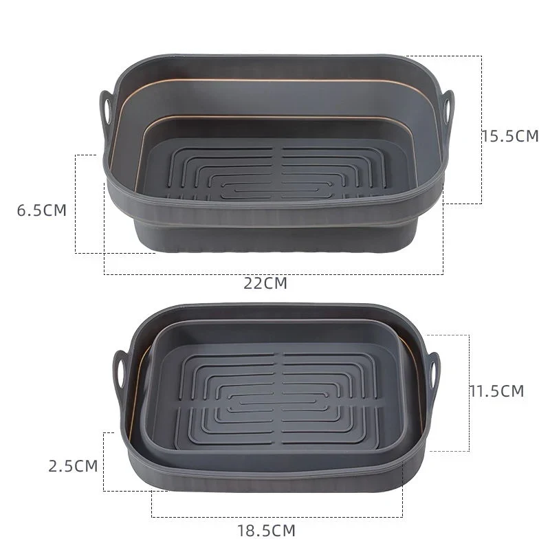 Airfryer silikoneform, rektangulær 22X15,5cm