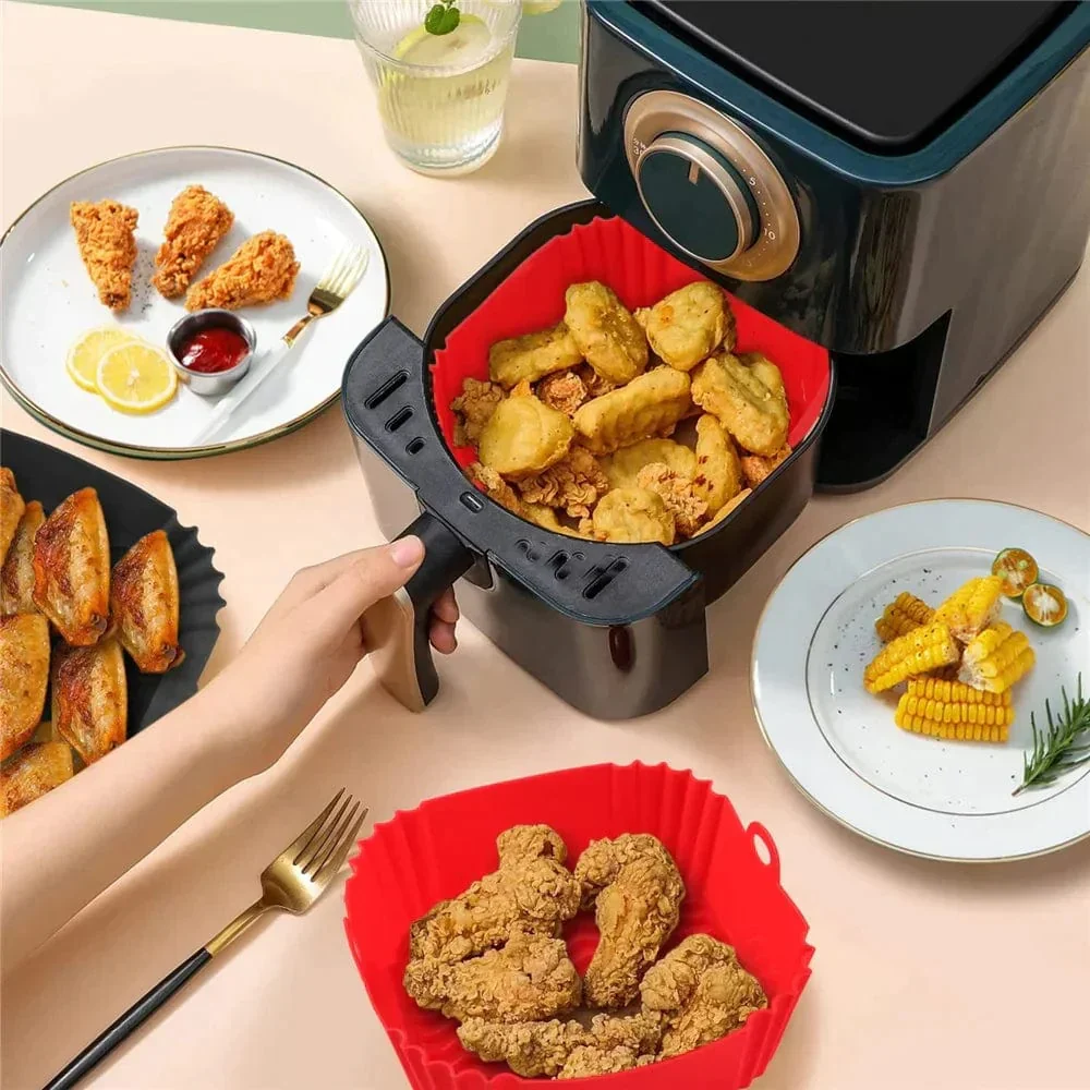 Firkantede Silisone-forme til oliefri frituregryder Smoothies & Shakes Rose