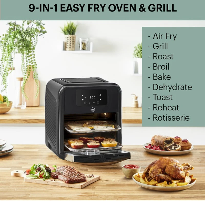 OBH Nordica - Easy Fry Oven & Grill 9 in1 Brushed Nickel