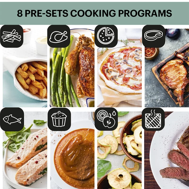 OBH Nordica - Easy Fry Oven & Grill 9 in1 Brushed Nickel