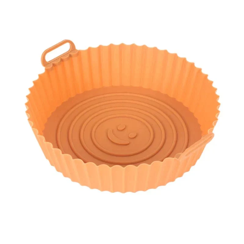 Runde Silisone-forme til oliefri frituregryder Digital Display Orange