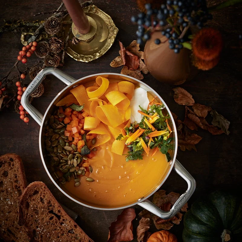 Scanpan Maitre D' gryde 3,5 liter burnt orange uden belægning - induktion