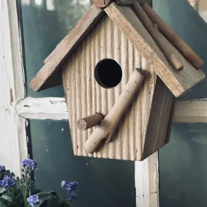 Fuglehus i vasket træ