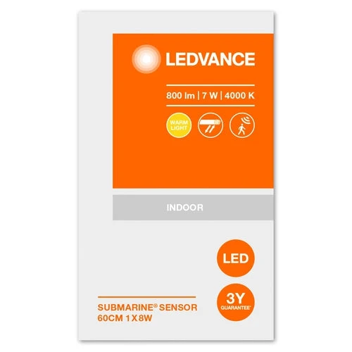 LEDVANCE SUBMARINE SENSOR fugtsikkert armatur med bevægelsessensor 60cm 8W / 4000K Koldhvid
