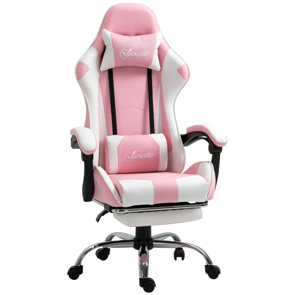 Gaming chair computerstol supportive kontorstol gamerstol med nakkestøtte lændehynde kontorstol højdejusterbar 360° drejel...