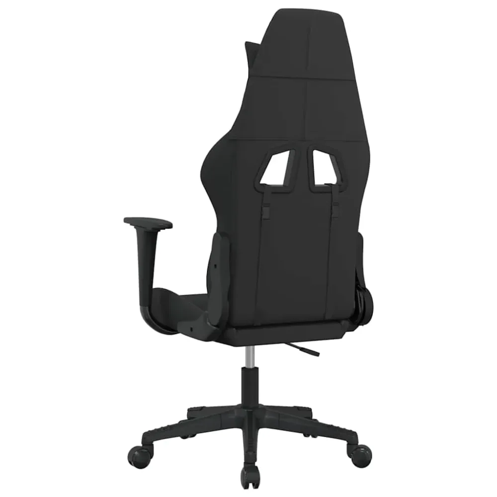 gamingstol med massagefunktion stof ebony og gråbrun