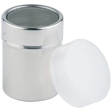 Strødåse rund Ø5.5xH7.5cm 0.15ltr rustfri alloy PP låg,stk