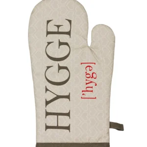 Hygge grillhandske med hjerter - organisk bomuld