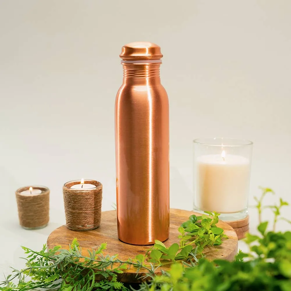 Ren Kobber Vandflaske Glat - 950 ml