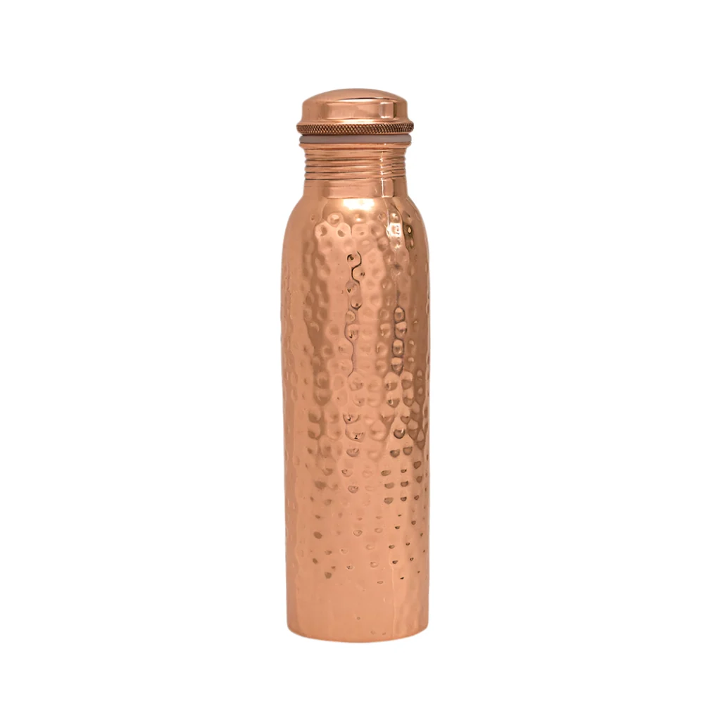 Ren Kobber Vandflaske Hamret - 1 liter