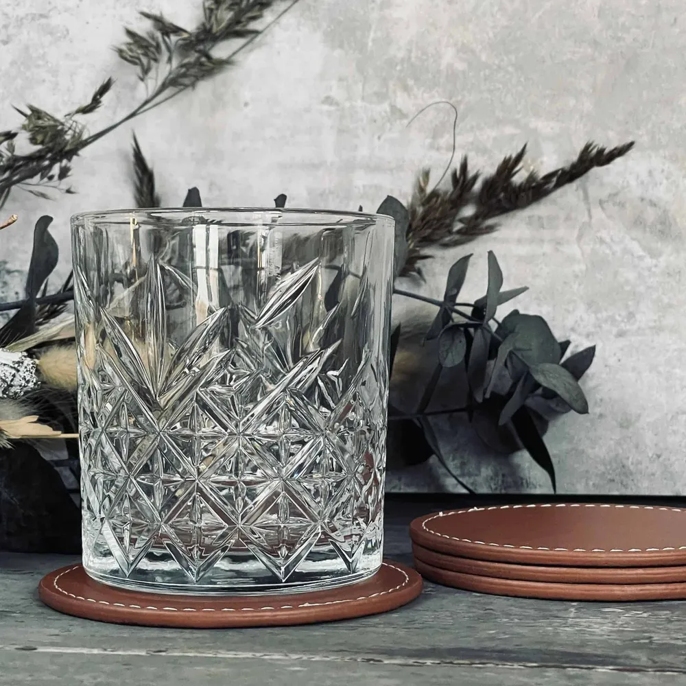 Glasbrikker - 4 stk Brun