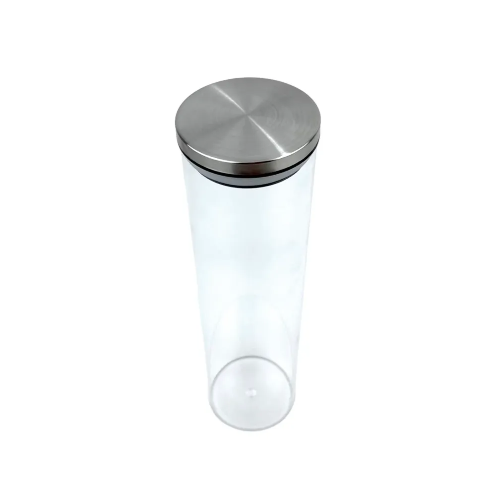 2.SORTERNG 1300ML OPBEVARINGSGLAS I RUSTFRIT CHROMED