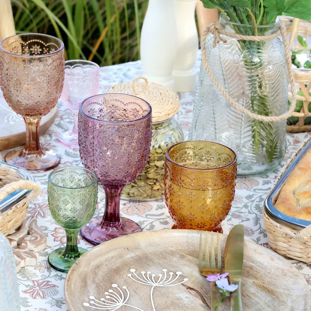 Chic Antique - Saint-Émilion Glas med Mønster - 250 ml - 6 stk.