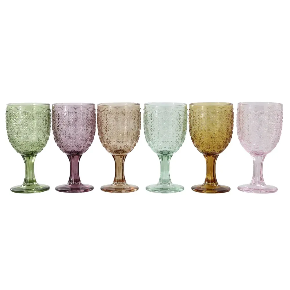 Chic Antique - Saint-Émilion Glas med Mønster - 250 ml - 6 stk.