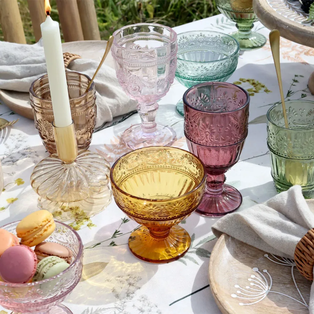 Chic Antique - Saint-Émilion Glas med Mønster - 230 ml - 6 stk.