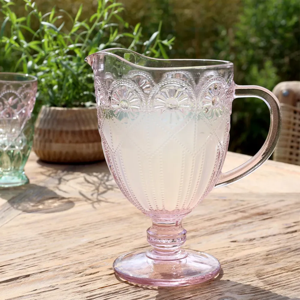 Chic Antique - Saint-Émilion Glaskande med Mønster – Støvet Rosa 1 L
