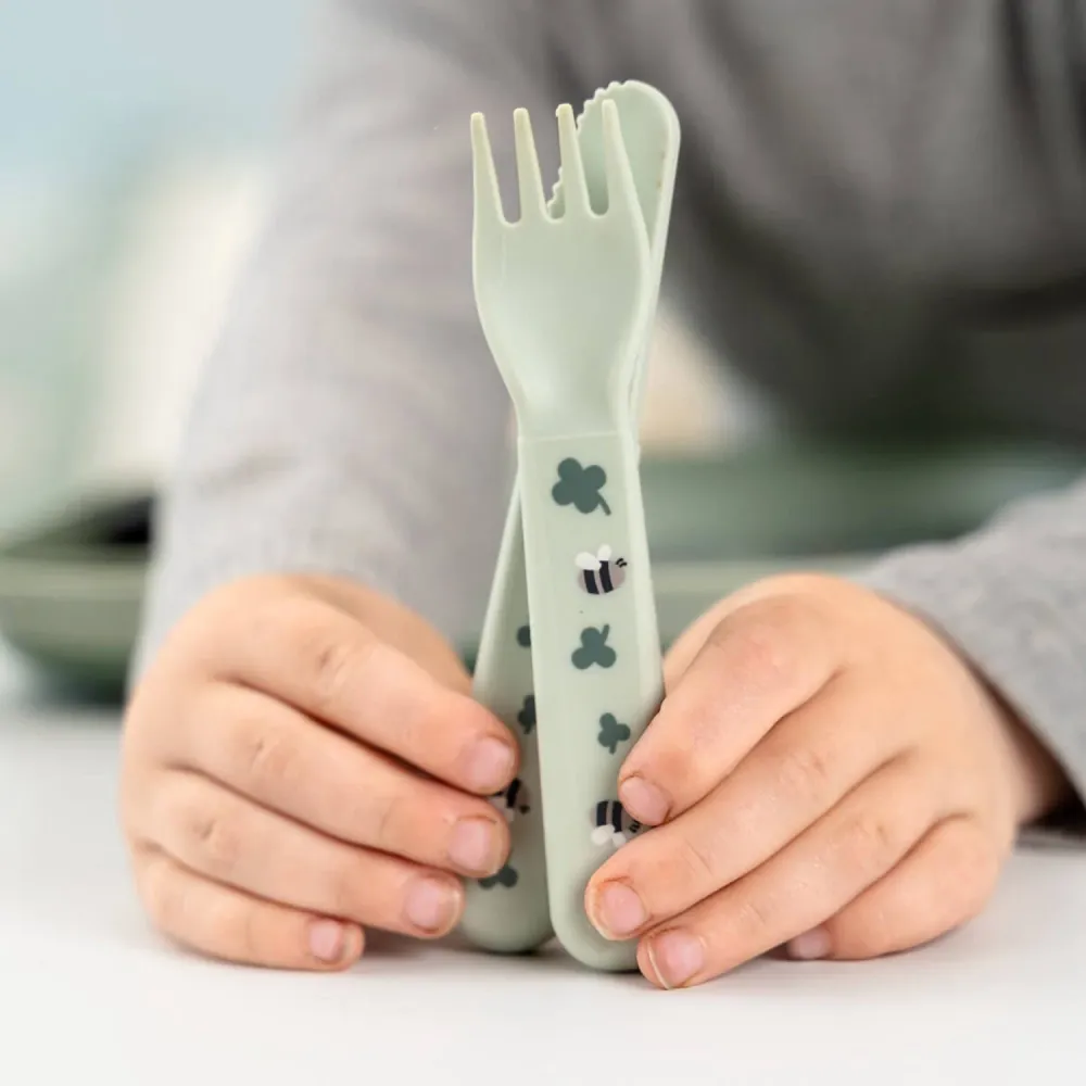 DonebyDeer Emerald Foodie Spisesæt Med Sugekop Tiny Farm