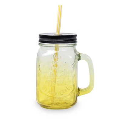 Drikkeglas M/Låg Og Sugerør – Amber