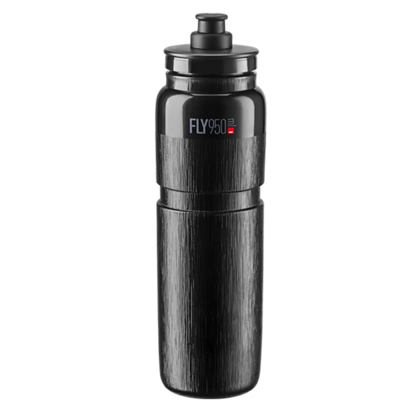 Elite FLY TEX flaske 950ml Charcoal med grå logo