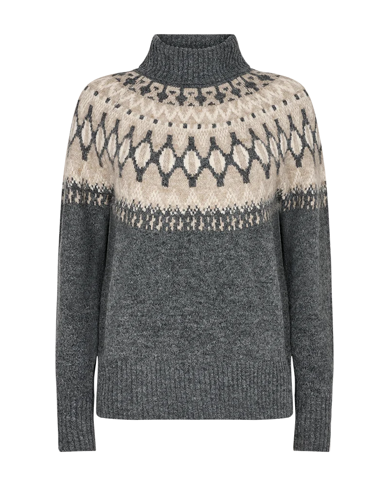 FQMERLA-PULLOVER - GRÅ Xs