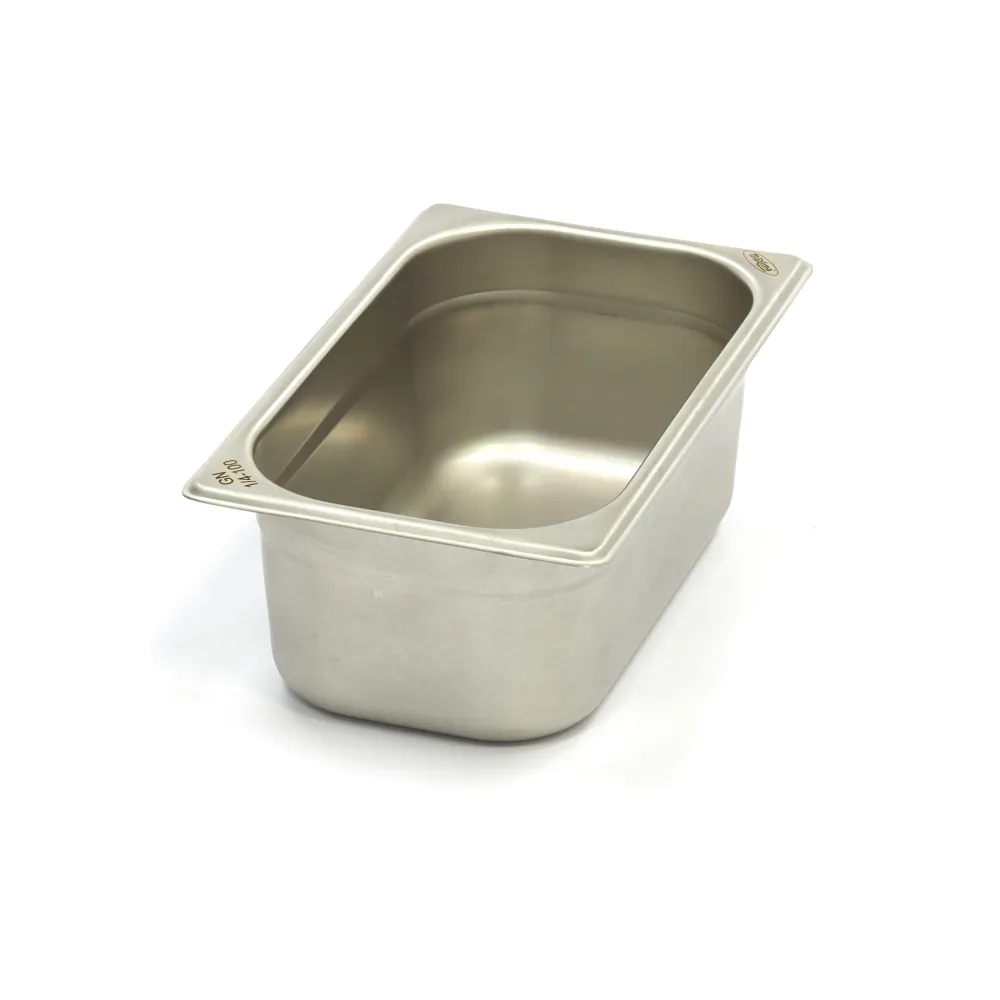 Gastronorm Beholder - 3 stk - 1/4 GN - 10cm Dyb - Rustfrit chromed