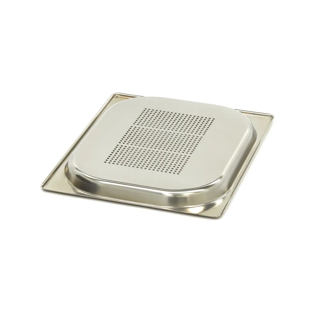 Gastronorm Beholder - 3 stk - 1/2 GN - 2cm Dyb - Rustfrit Chromed - Perforeret