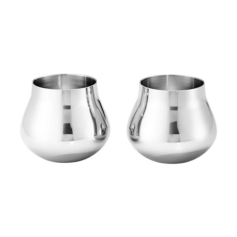 Georg Jensen SKY shotglas - blankt rustfri - 8 cl / 2 stk
