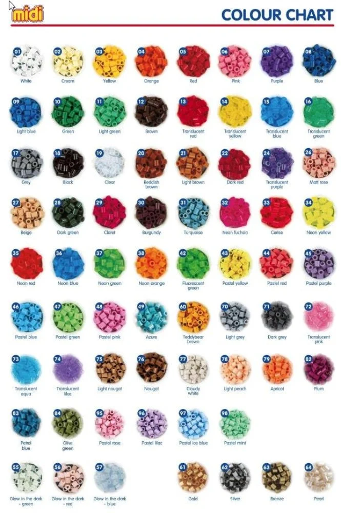 Hama Perler Midi 1000 stk Fluorescerende Grøn (207-42)