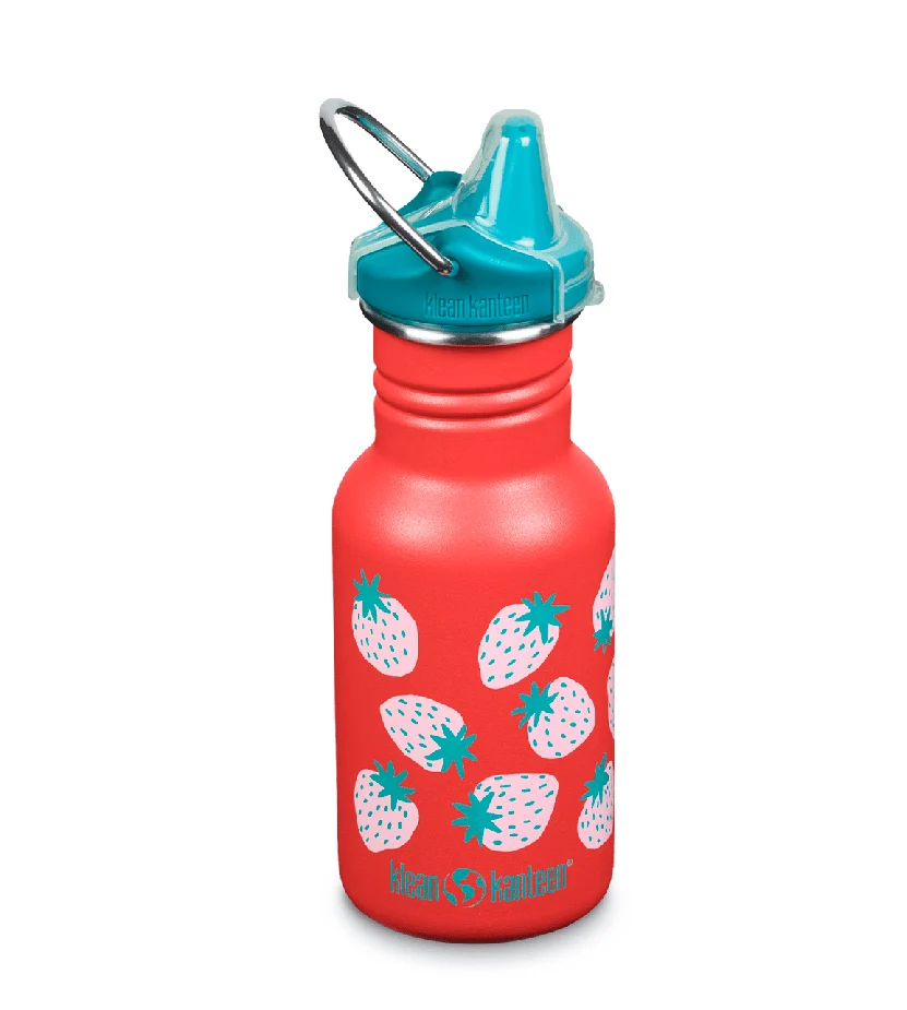 Klean Kanteen drikkedunk - Kid Vintage Narrow 355ml (Sippy Cap) -Strawberrys