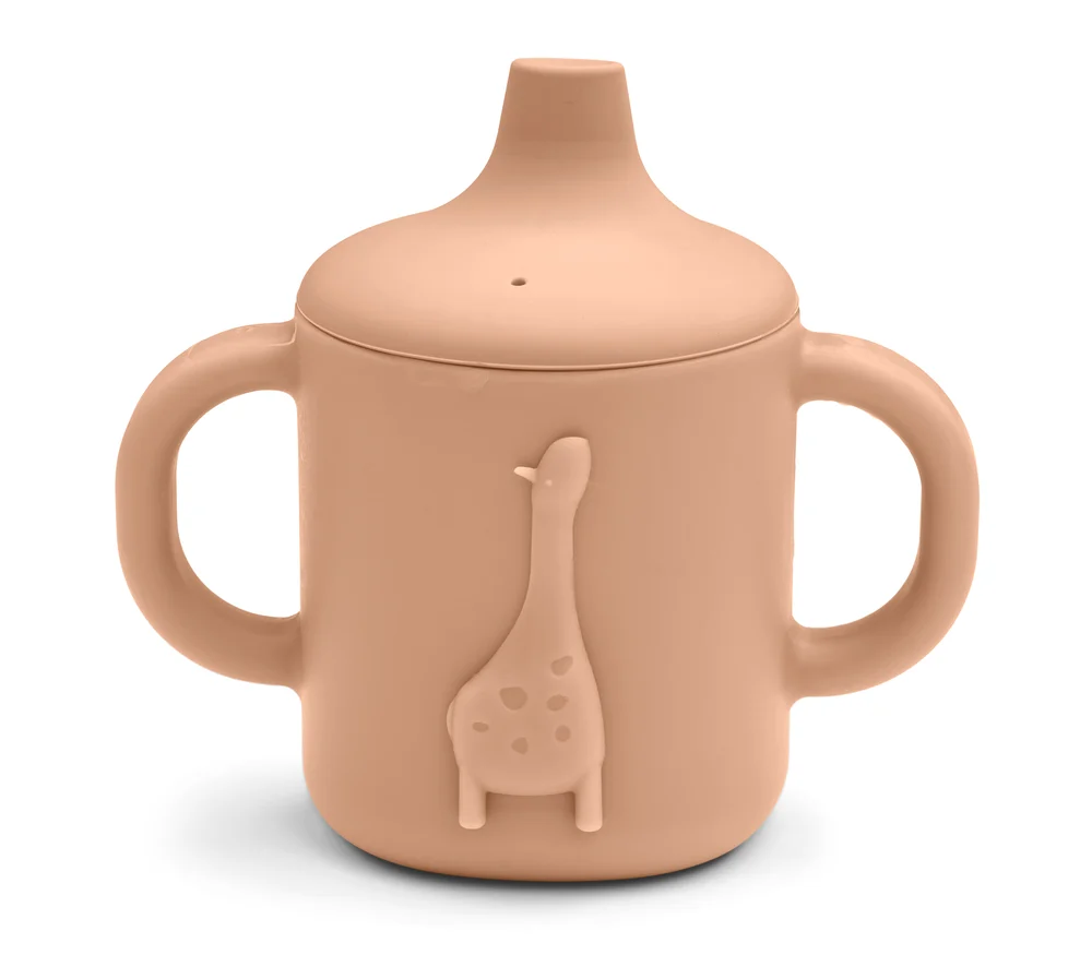 Liewood Amelio Giraffe Sippy Cup - Tuscany rose