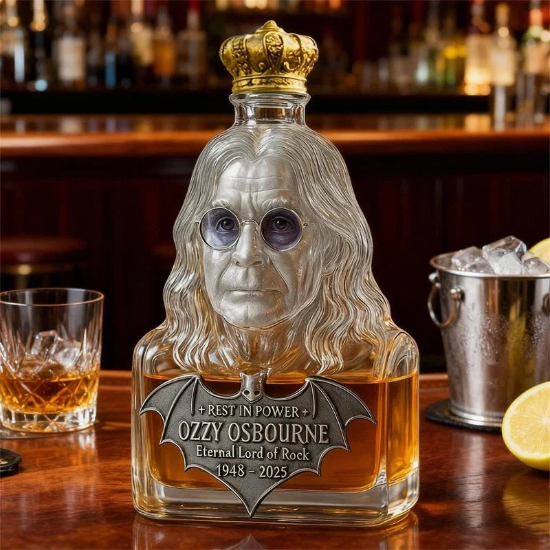 LiquorBottle™: Ozzy Osbourne Begrænset Udgave Hyldest Karaffel Spiritus Flaske Sort