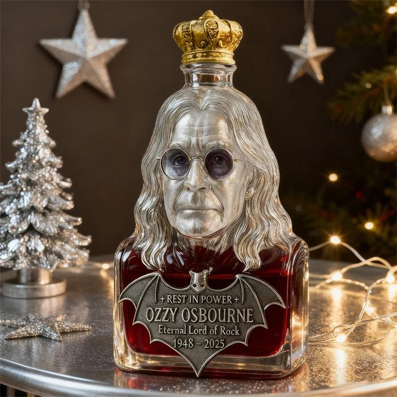 LiquorBottle™: Ozzy Osbourne Begrænset Udgave Hyldest Karaffel Spiritus Flaske Sort