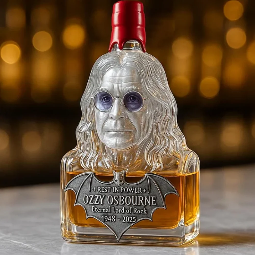 LiquorBottle™: Ozzy Osbourne Begrænset Udgave Hyldest Karaffel Spiritus Flaske Sort