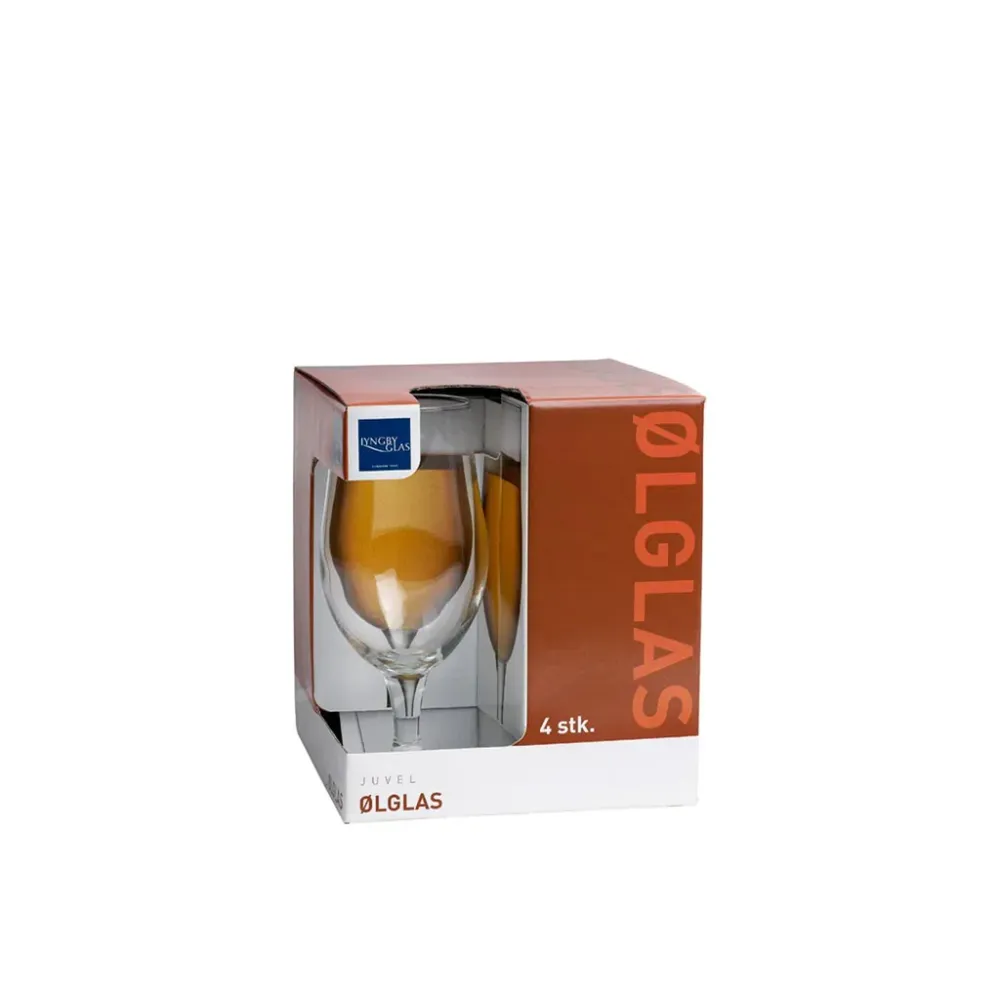 Lyngby Glas - Juvel Ølglas 49 cl. - 4 stk