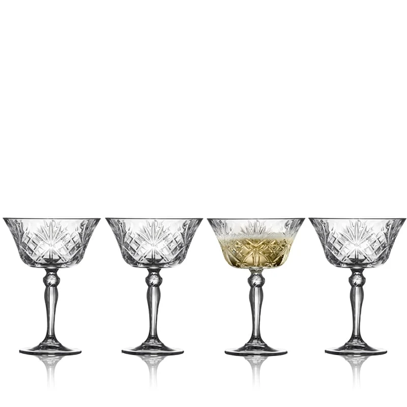 Lyngby Glas - Melodia Champagneskål 26 cl 4 stk.
