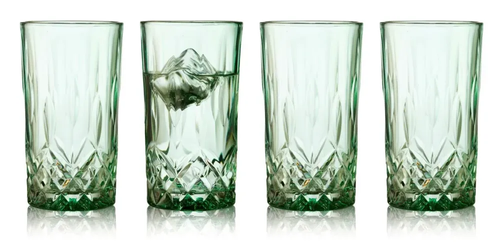 Lyngby Glas - Sorrento Highball 38 Cl. 4 stk. - Grøn