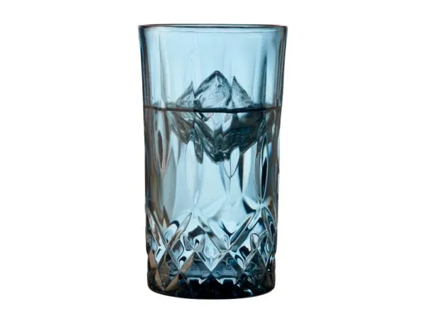 Lyngby Glas - Sorrento Highballglas 38 cl. 4 stk. - Blå