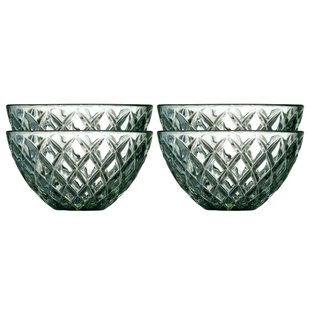 Lyngby - Glas Sorrento Skål Dia 12 cm 4 stk. Grøn