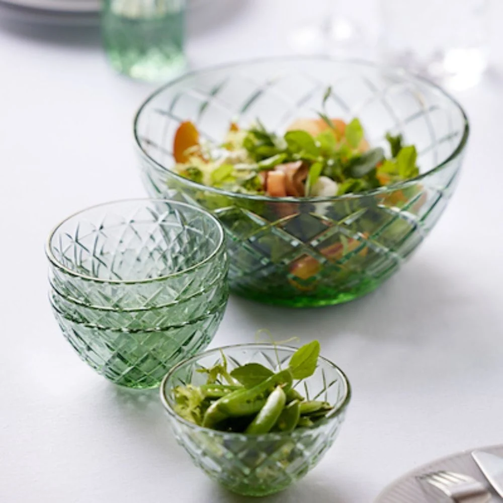 Lyngby - Glas Sorrento Skål Dia 12 cm 4 stk. Grøn