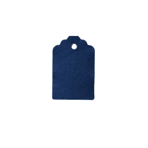 Manillamærke DP, 4,5x6,7 cm., Mørkeblå Perlemor