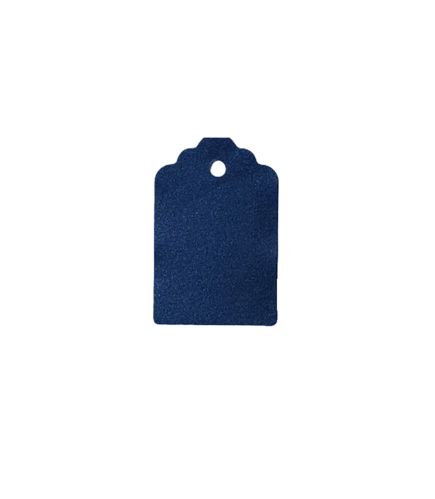 Manillamærke DP, 4,5x6,7 cm., Mørkeblå Perlemor