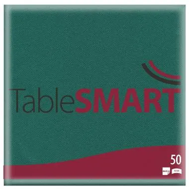 Middagsserviet, 1/4 Fold, 3-lags, 40x40, Grøn, Tablesmart ( 50 stk )