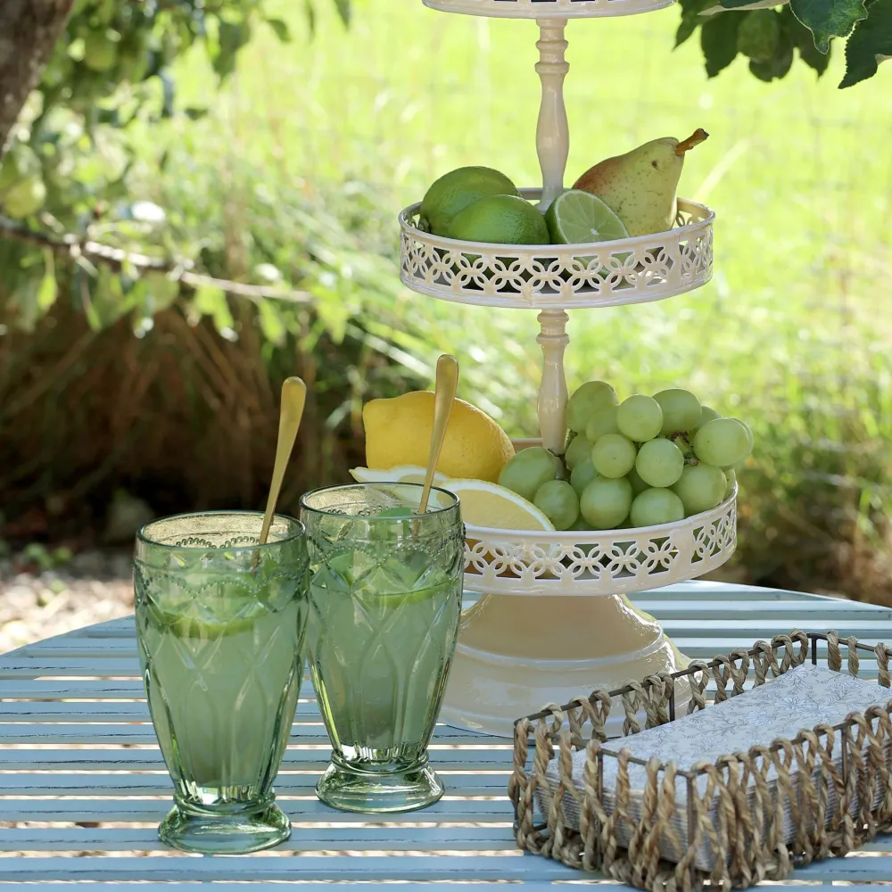 NYHED: Saint-Émilion Glas med Mønster 350 ml – Oliven | 6 stk