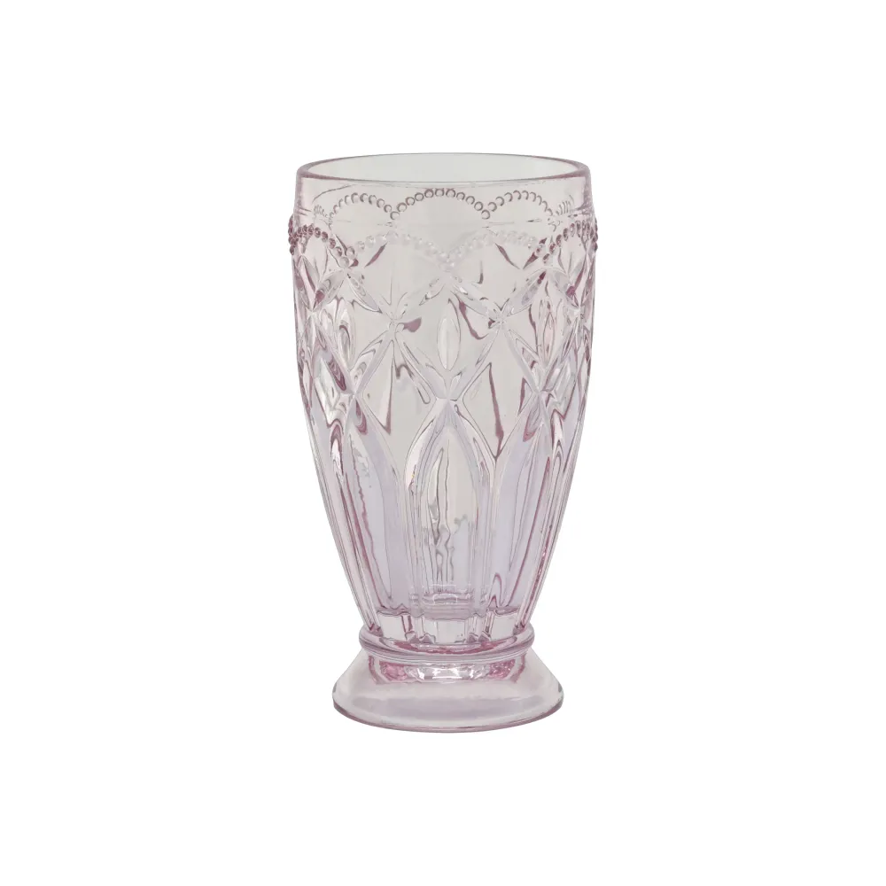 NYHED: Saint-Émilion Glas med Mønster 350 ml – Støvet Rosa | 6 stk