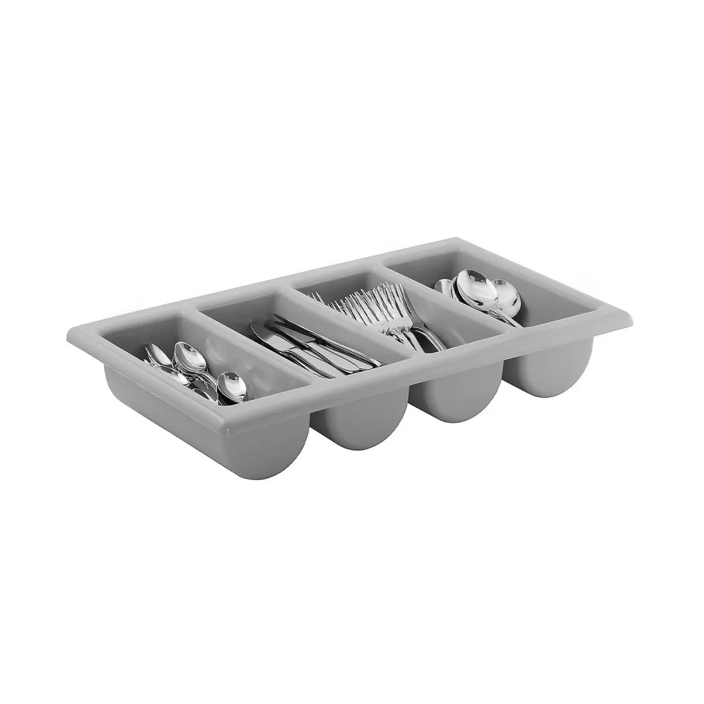 (6 stk.) GN 1/1 bestikbeholder - 530x325mm - polypropylen - 4 rum